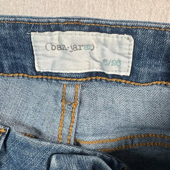 Banjara Jeans Women 26 Blue Flare Mid Rise Dark Wash - Picture 3 of 11